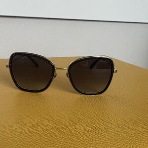 CHANEL Gold and Black Sunglasses